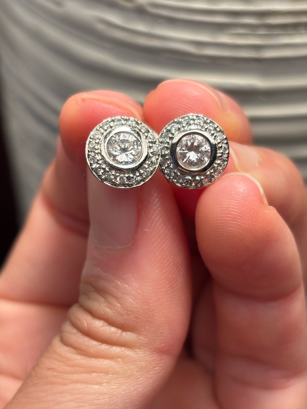 Faux Diamond Elegant Stud Earrings